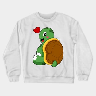 Turtle with Heart Crewneck Sweatshirt